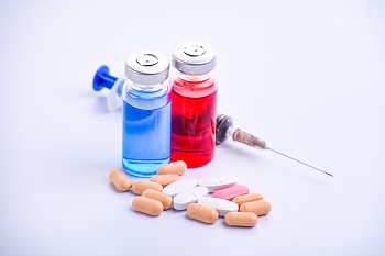 Ampoules, syringe, & pills