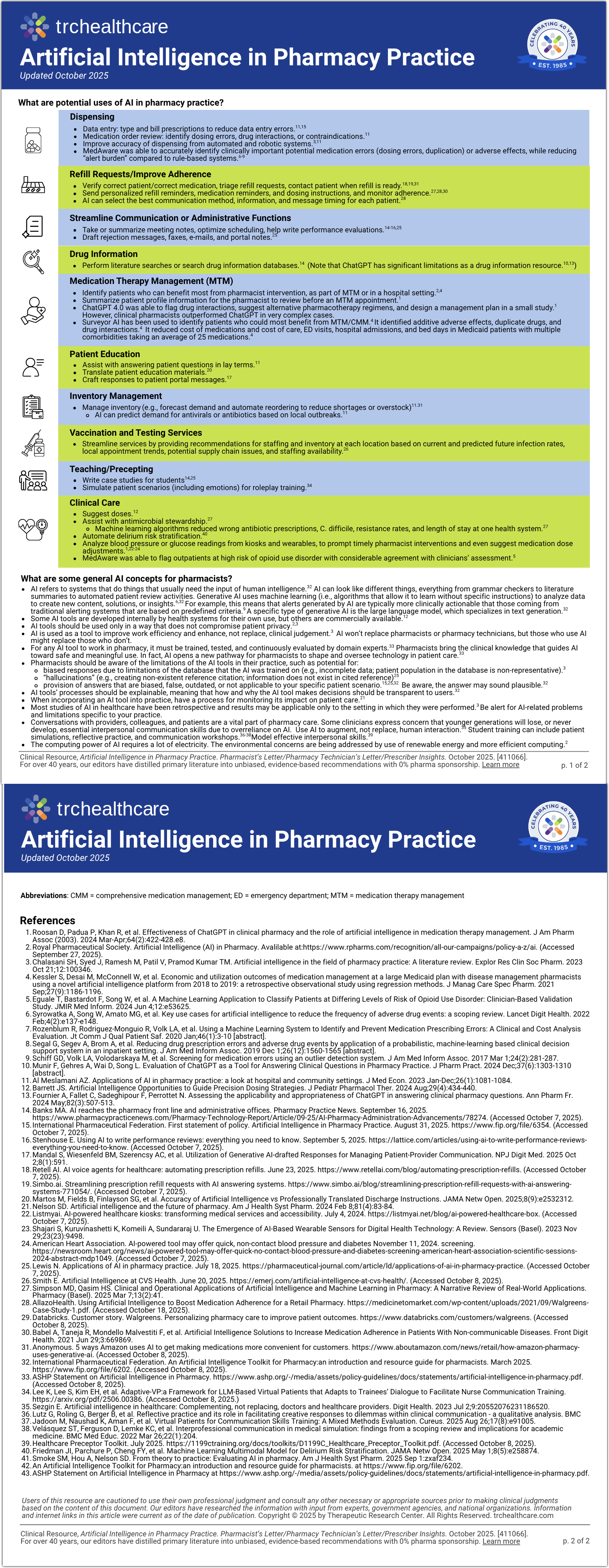 AI Tools for Pharmacy Practice