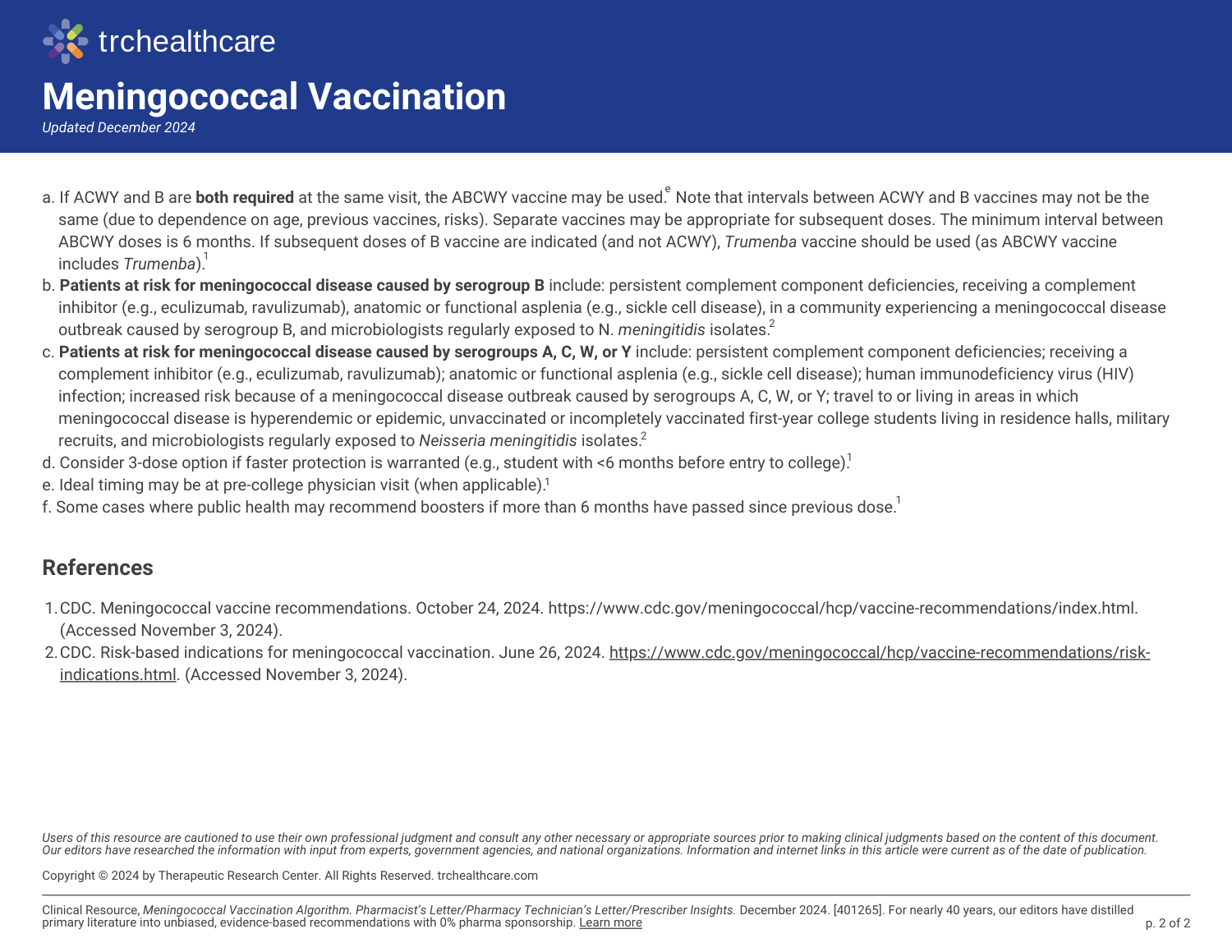 Meningococcal Vaccination Pg 2