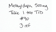 Methyldopa 500mg prescription